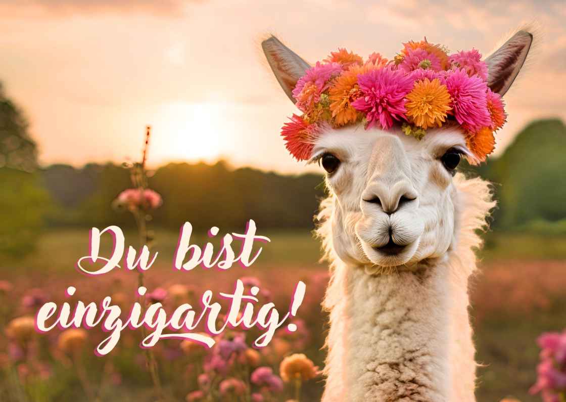 "Du bist einzigartig" (Lama)