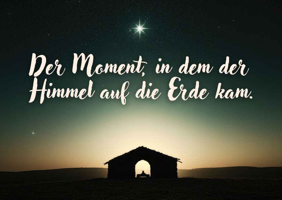 Weihnachtskarte Stall