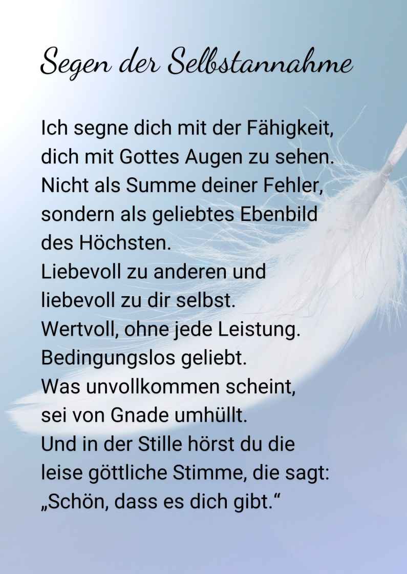 Segen der Selbstannahme