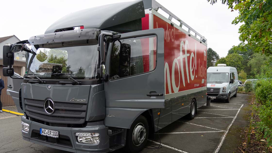 November 2018: ERF Medien ab sofort mit neuem Übertragungswagen unterwegs (Foto: ERF)