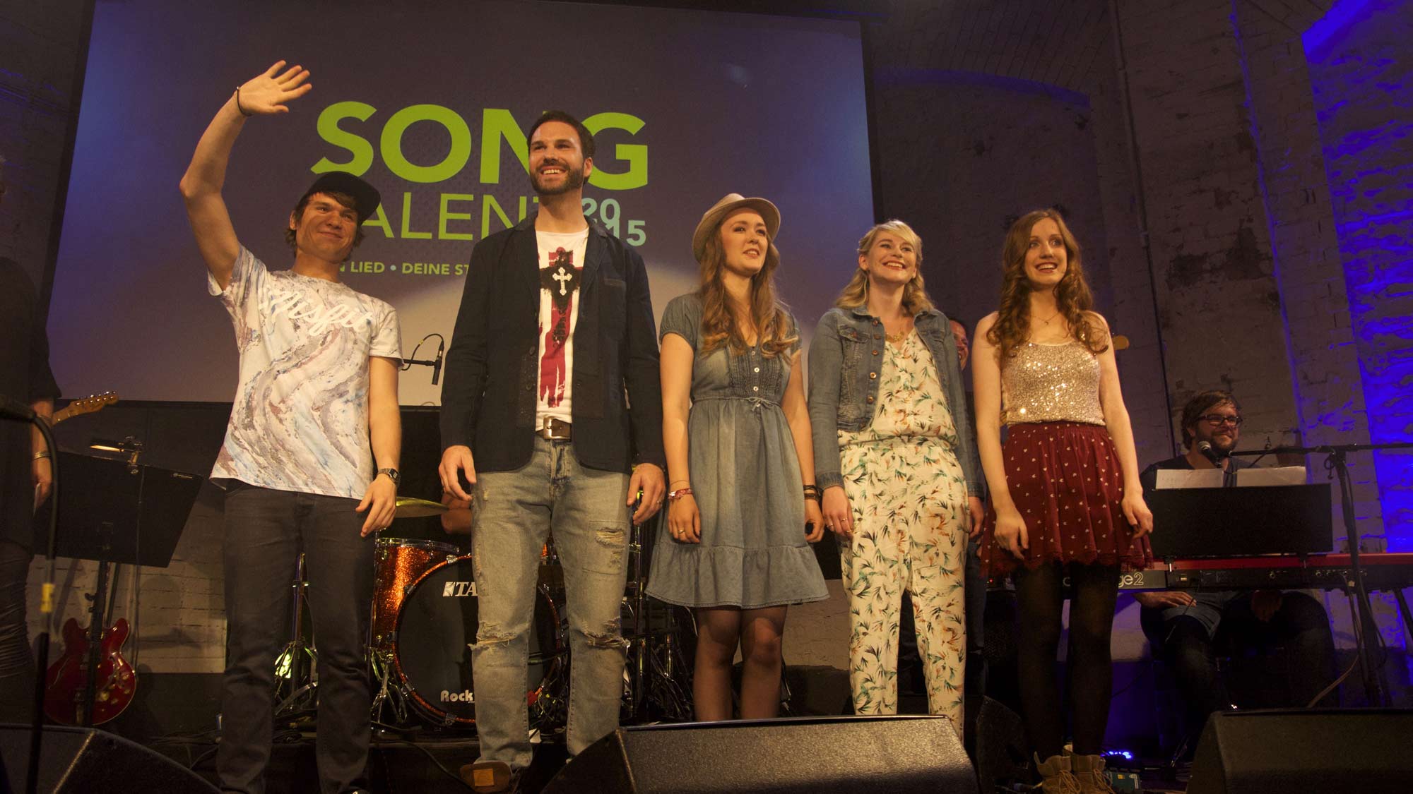 Finalisten des ERF Events „SongTalent“ beim Kirchentag 2015 in Stuttgart
