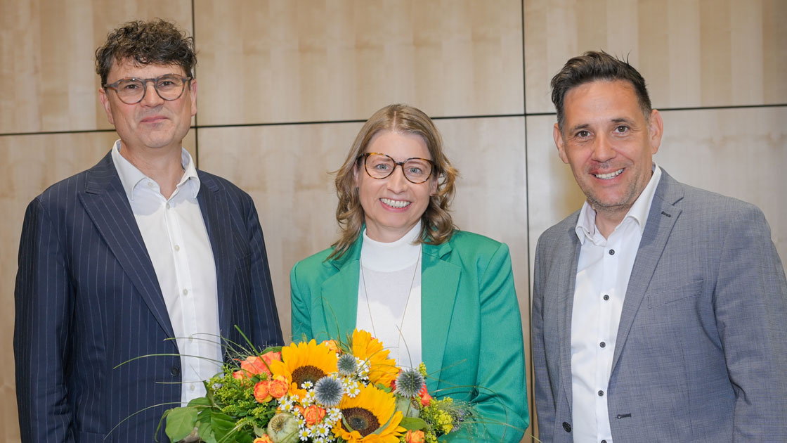 v.l.n.r: Wieland Müller, Susanne Thyroff, Karsten Hüttmann