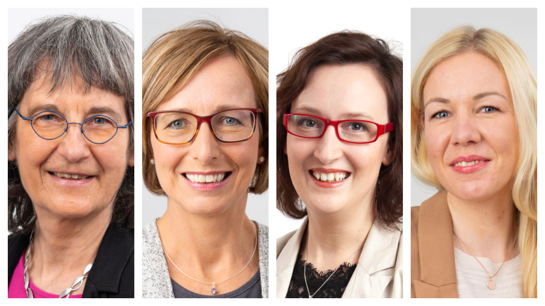 v.l.n.r.: Ingrid Heinzelmaier, Claudia Schmidt, Rebecca Schneebeli und Helena Mütze (Foto: Carsten Meier / ERF Medien)
