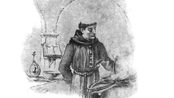 Bruder Lorenz in der Küche (Darstellung um 1900)