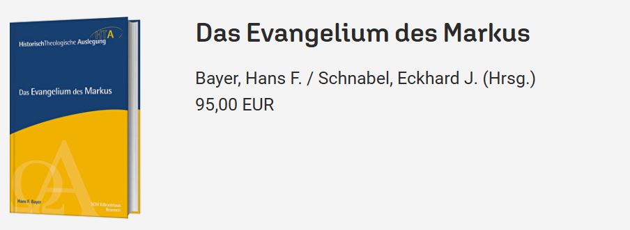 Kommentar Markusevangelium 