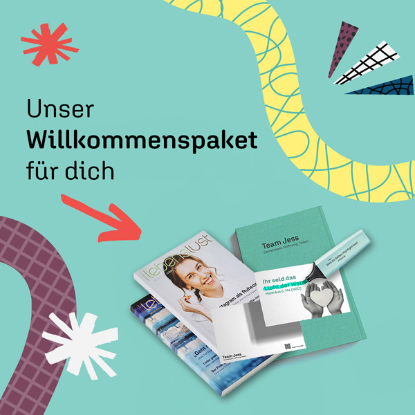 Das Team Jess Willkommenspaket